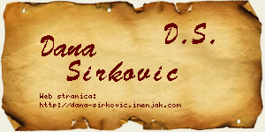 Dana Sirković vizit kartica